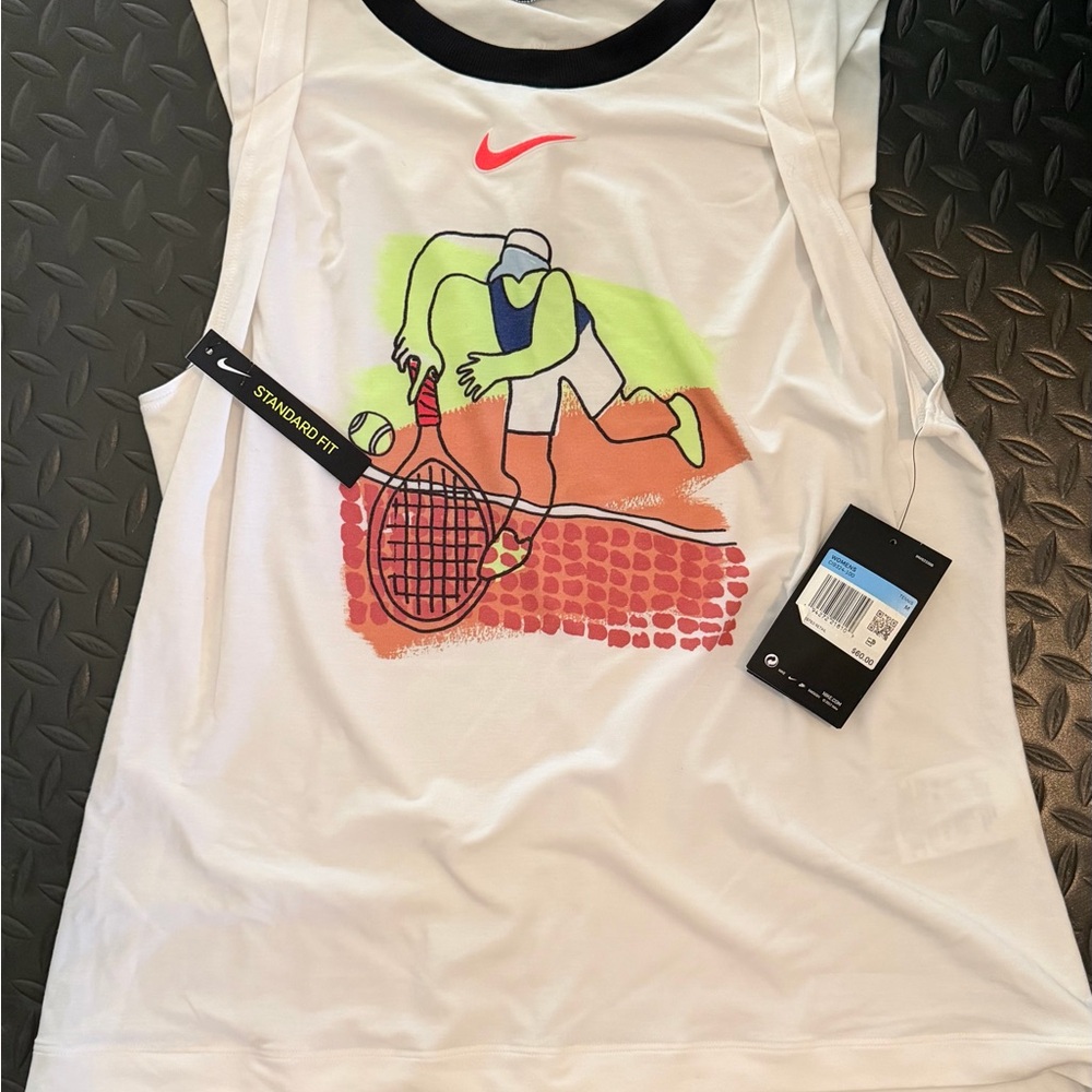 Nike White Tennis Graphic Tee